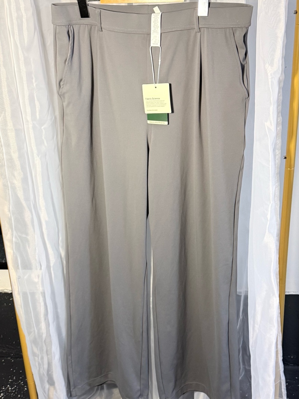 HALARA Light Gray Wide-Leg Dress Pants